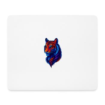Bunter Leo in Neonfarben - Mousepad (Querformat) - Weiß - Vorne
