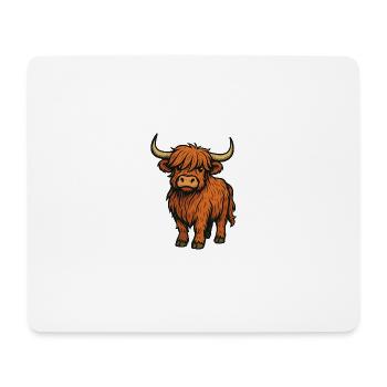 Highland Cow - Mouse Pad (horizontal) - white - Front