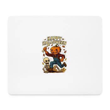 Citrouille d’Halloween pour enfants Design - Tapis de souris (format paysage) - blanc - Devant