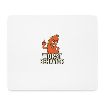 Humorvolle Wurst - Mousepad (Querformat) - Weiß - Vorne
