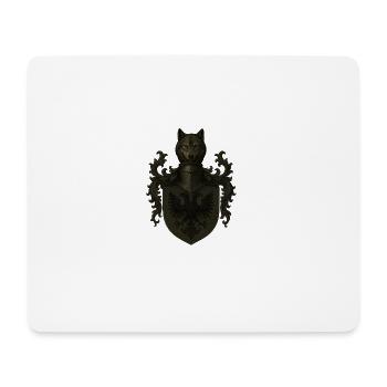 Jerrik Joris von Josten – Wolf & Doppeladler Crest - Tapis de souris (format paysage) - blanc - Devant