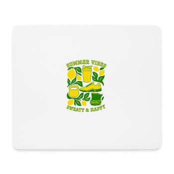 Ambiance estivale – En sueur et heureux | Conception de fitness - Tapis de souris (format paysage) - blanc - Devant