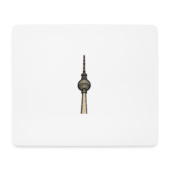 Berlin TV Tower Illustration - Mouse Pad (horizontal) - white - Front
