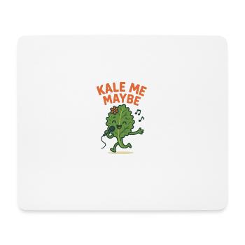 Verspielte Glatze mit Musik und Mikrofon - Mousepad (Querformat) - Weiß - Vorne