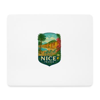 Nizza - Sonnige Küstenszene - Mousepad (Querformat) - Weiß - Vorne