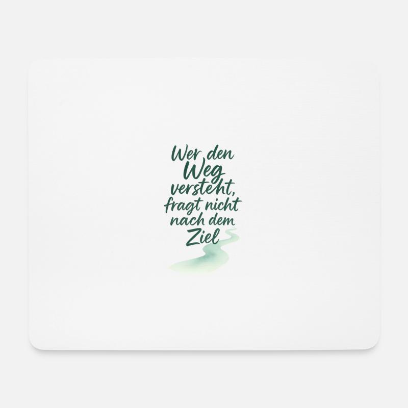 Motivierendes Zitat mit Wasserwegelementen - Mousepad (Querformat) - Weiß