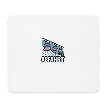 Abfahrt Skilift Landschaftsdesign - Mousepad (Querformat) - Weiß - Vorne