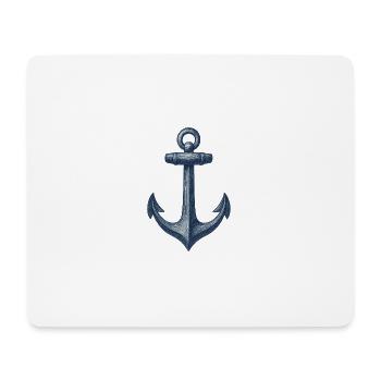 Nautical Anchor Illustration - Mouse Pad (horizontal) - white - Front