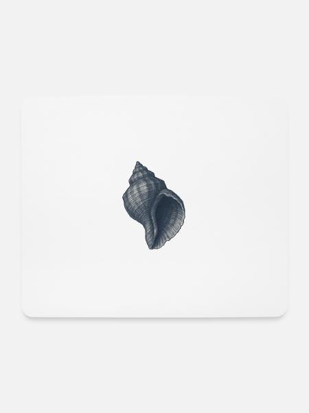 Elegante nautische Muschel Illustration - Mousepad (Querformat) - Weiß