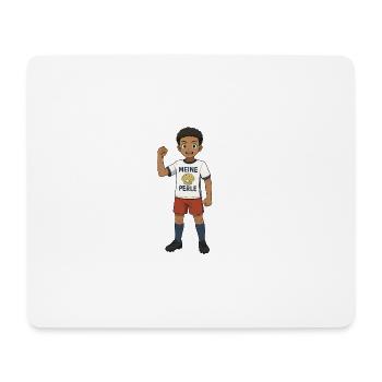 Children's T-Shirt with Pearl Motif Football - Mouse Pad (horizontal) - white - Front