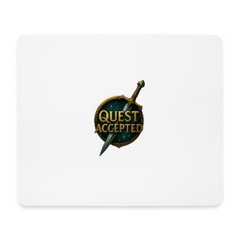 Quest_Accepted - Mousepad (Querformat) - Weiß - Vorne