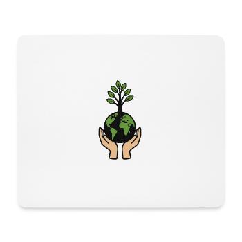 Arbre du monde en forme de cœur - Tapis de souris (format paysage) - blanc - Devant