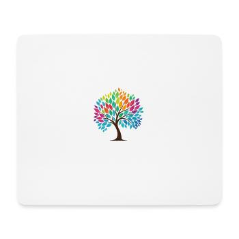 Tree of Life in Rainbow Design - Mouse Pad (horizontal) - white - Front
