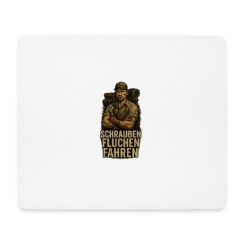 Screwing, cursing, driving - Mouse Pad (horizontal) - white - Front