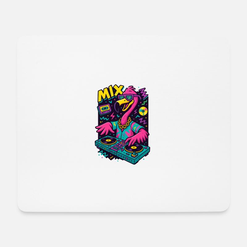 Neon Flamingo - Mouse Pad (horizontal) - white