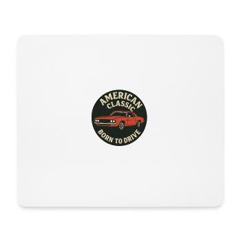 Voiture musclée - Tapis de souris (format paysage) - blanc - Devant