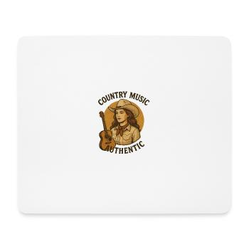 Country Music Woman Illustration - Mouse Pad (horizontal) - white - Front