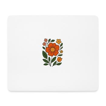 Rustic Botanical Flower Illustration - Mouse Pad (horizontal) - white - Front