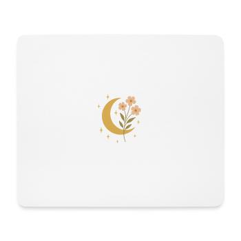 Moon and flowers illustration design - Mouse Pad (horizontal) - white - Front
