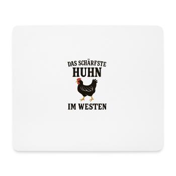 Das schärfste Huhn im Westen – Fun Shirt - Mousepad (Querformat) - Weiß - Vorne