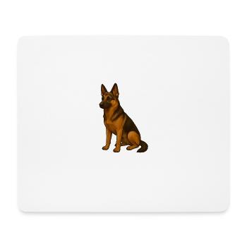 Elegant German Shepherd Print - Mouse Pad (horizontal) - white - Front