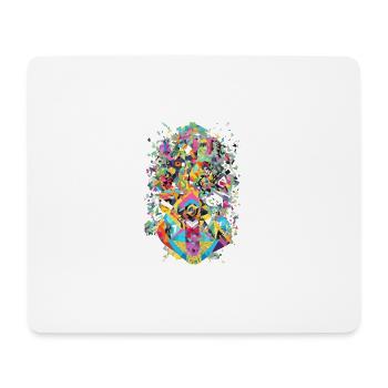 Abstraktes Design mit leuchtenden Farben - Mousepad (Querformat) - Weiß - Vorne