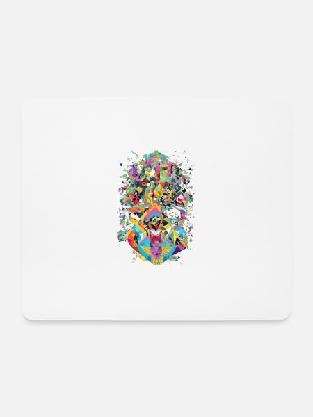 Abstraktes Design mit leuchtenden Farben - Mousepad (Querformat) - Weiß