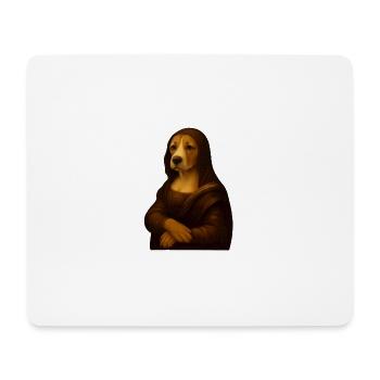 Portrait de chien dans le style de la Renaissance - Tapis de souris (format paysage) - blanc - Devant