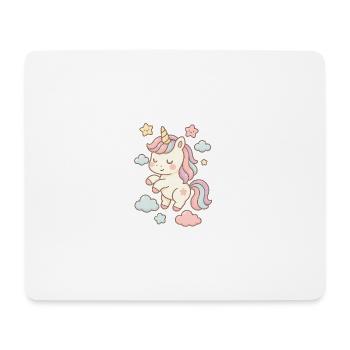 Belle illustration de licorne avec motif pastel - Tapis de souris (format paysage) - blanc - Devant