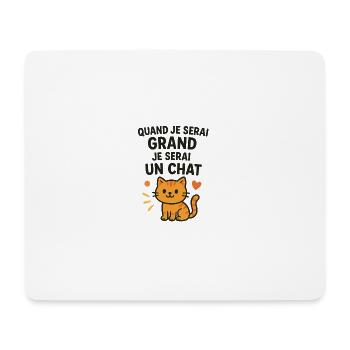 Chat mignon quand je serai grand - Tapis de souris (format paysage) - blanc - Devant