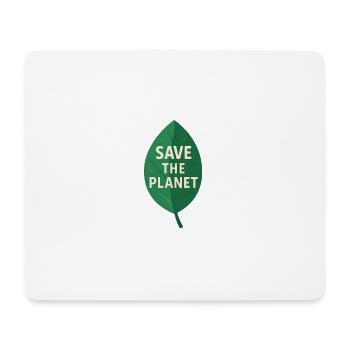 Eco-Leaf : Sauver la planète Design - Tapis de souris (format paysage) - blanc - Devant