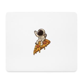 Space astronaut on pizza slice - Mouse Pad (horizontal) - white - Front