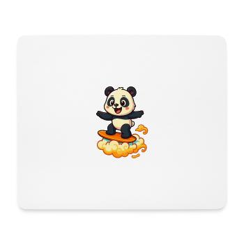 Panda Surfer cartoon Design - Mouse Pad (horizontal) - white - Front