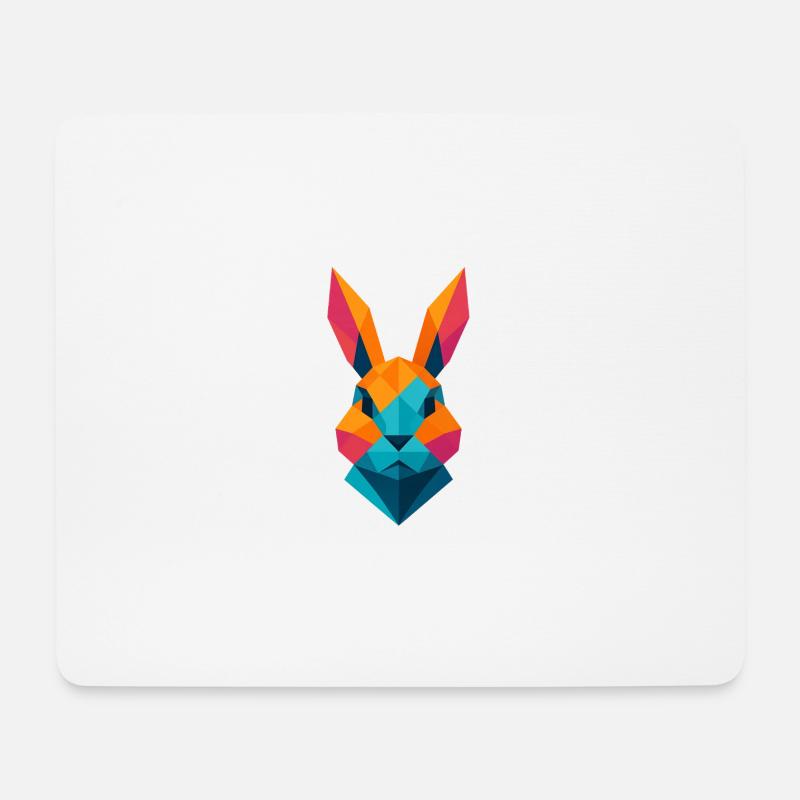 Hase | Hasenkopf Print / Druck / Design - Mousepad (Querformat) - Weiß