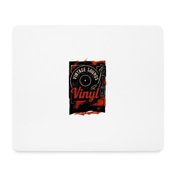 Platine vinyle Groove Retro - Tapis de souris (format paysage) - blanc - Devant