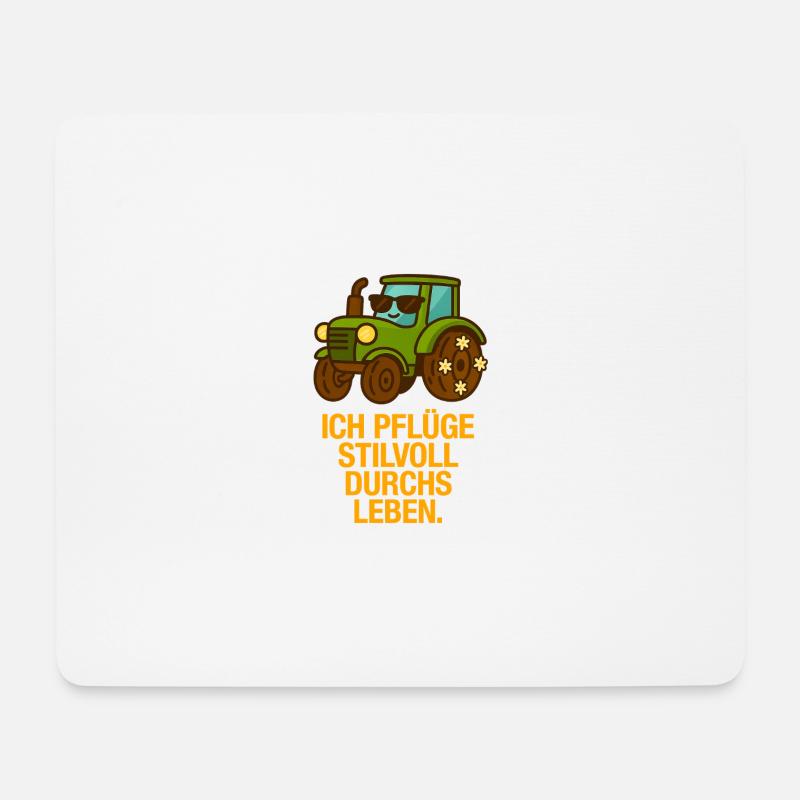 ich_Pluge_stilvoll_durchs_Leben - Tapis de souris (format paysage) - blanc