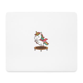 Trampolin Einhorn Sprungzauber - Mousepad (Querformat) - Weiß - Vorne