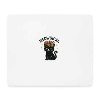 Magisch Süßes Katzen Design - Meowgical - Mousepad (Querformat) - Weiß - Vorne