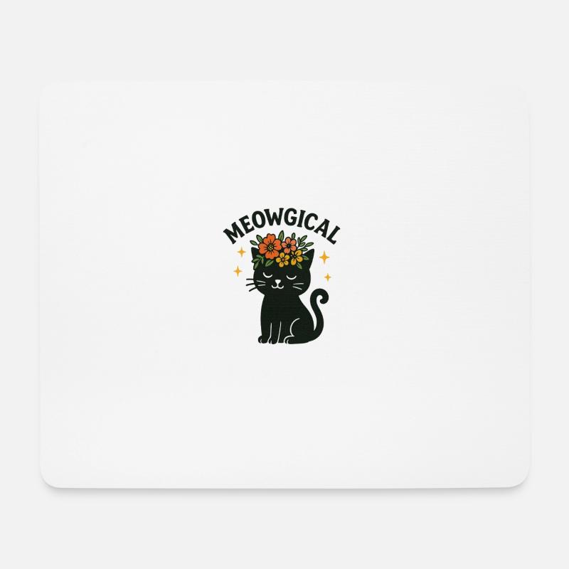 Conception de chat mignon magique - Meowgical - Tapis de souris (format paysage) - blanc