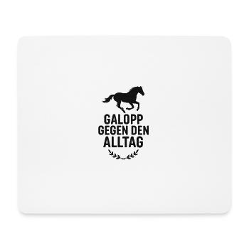 Cheval, galop contre le quotidien - Tapis de souris (format paysage) - blanc - Devant