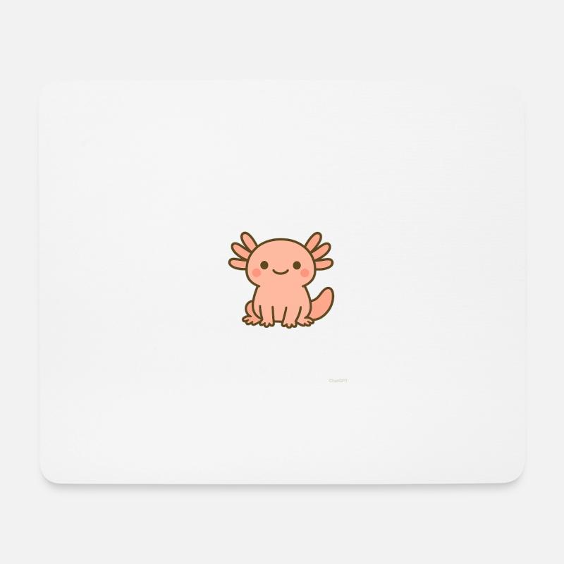 Axolotl - Tapis de souris (format paysage) - blanc