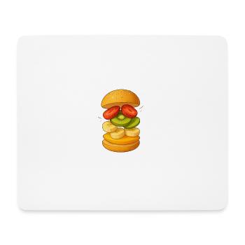 Burger Fruits  - Tapis de souris (format paysage) - blanc - Devant