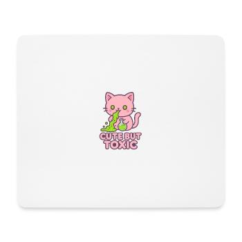 Chat Kawaii Toxique - Tapis de souris (format paysage) - blanc - Devant