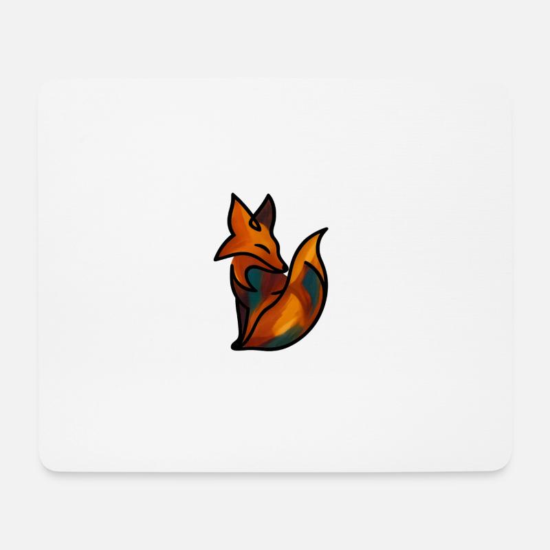 The Fox - Mousepad (Querformat) - Weiß