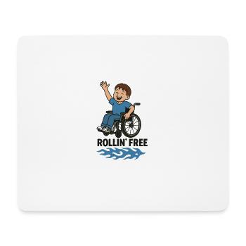 Rollin’Free Boy - Tapis de souris (format paysage) - blanc - Devant