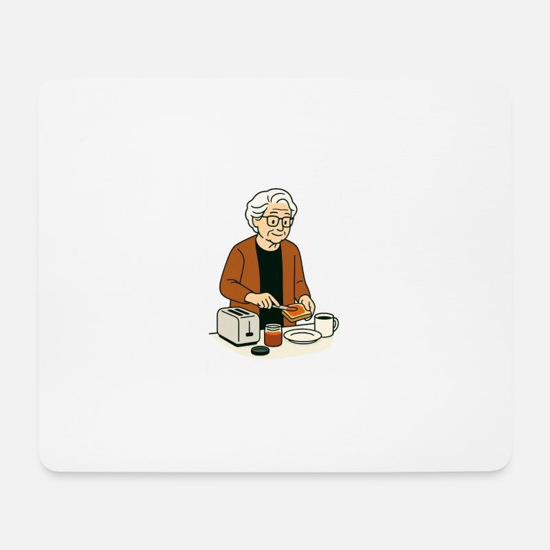 Oma Karin  - Mousepad (Querformat) - Weiß