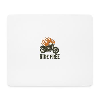 Ride Free – Moto avec des flammes - Tapis de souris (format paysage) - blanc - Devant