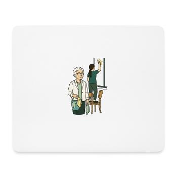 Oma Karin - Mousepad (Querformat) - Weiß - Vorne