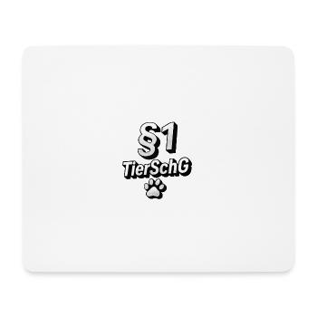 TierSchG Paw Logo §1 - Mousepad (Querformat) - Weiß - Vorne