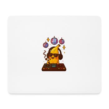 Banane DJ fume Banane 🍌 - Tapis de souris (format paysage) - blanc - Devant